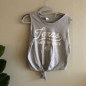 Texas grey tank, good for workout